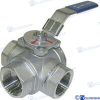 VANNE 3VOIES  INOX  1/2