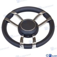 VOLANT CUIR MOD. 701A  350 MM NOIR